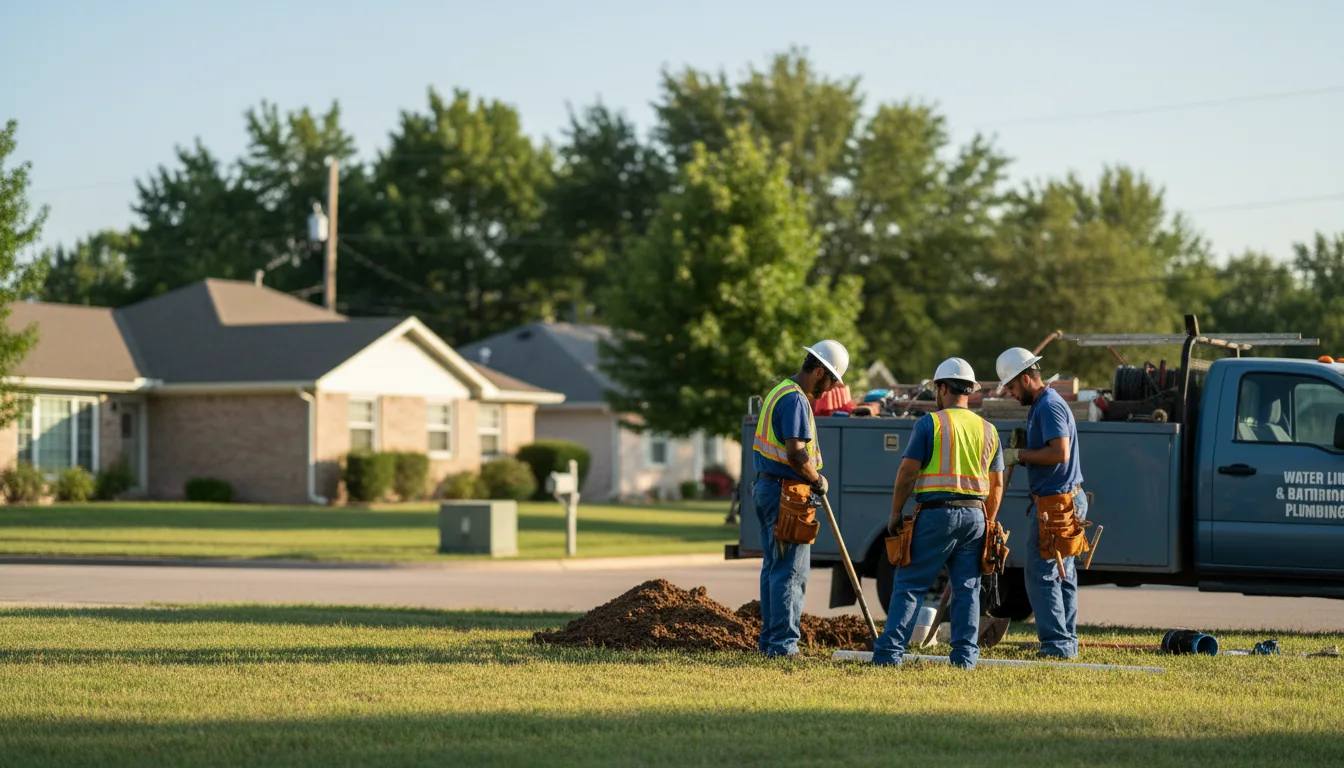 Residential water line and bathroom plumbing service in Randolph, IA